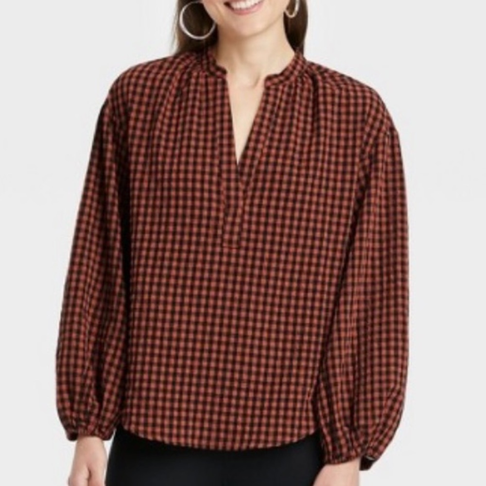 A New Day Checkered Blouse